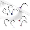 Pierced Owl 20GA F136 Implant Grade Titanium Prong Set CZ