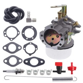 Cnfaner Carburetor Carb #26 for Kohler K241 K301 M10 M12 10HP 12HP Cast Iron Engines 47 853 23-S with 47-091-01-S Spring Spark Plug Gaskets Kit