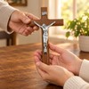 7.8 Inch Wooden Crucifix Wall Cross with Jesus Figure, Catholic