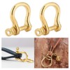 2pcs D Shackles Golden D Rings Heavy Duty Shackle 10mm
