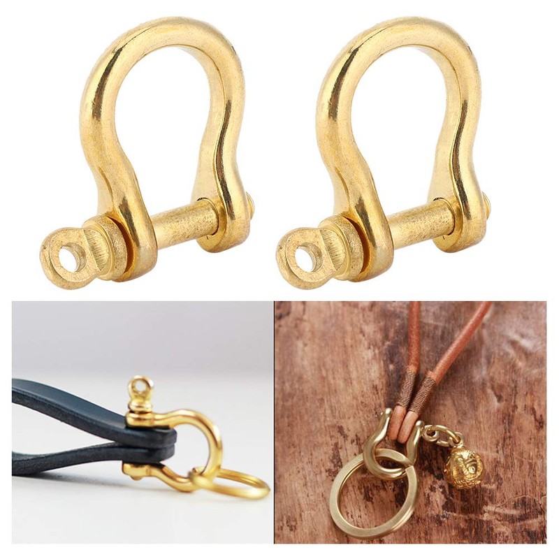 2pcs D Shackles Golden D Rings Heavy Duty Shackle 10mm