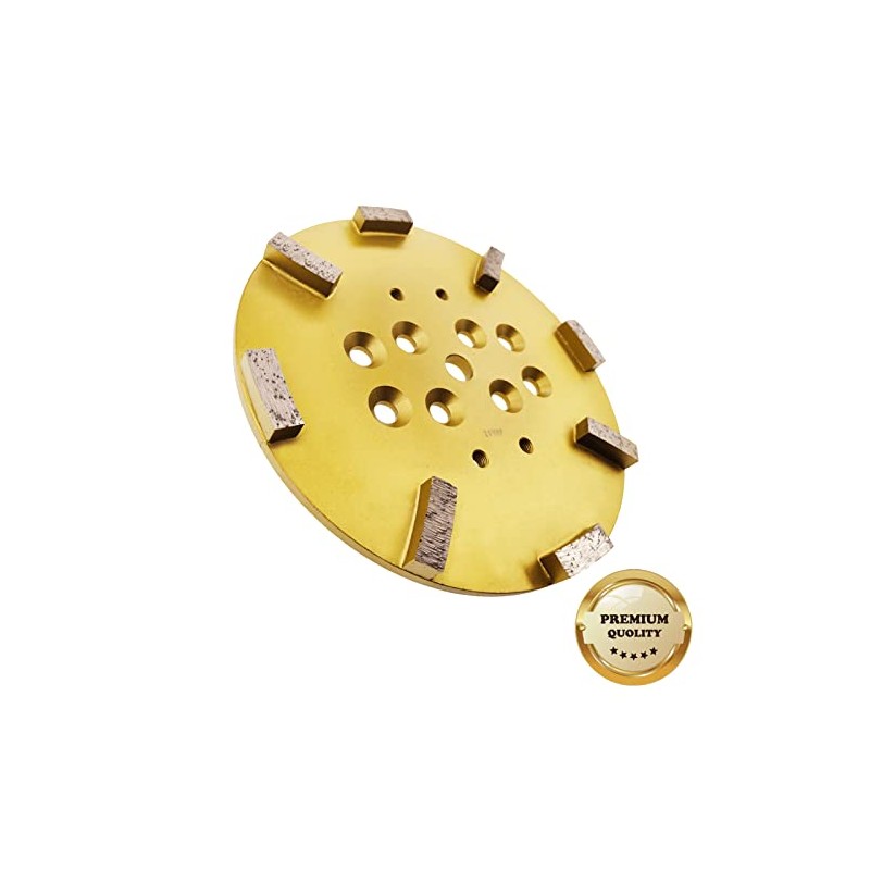 10" Pro Concrete Diamond Grinding Head disc Plate, 25Grit Curved