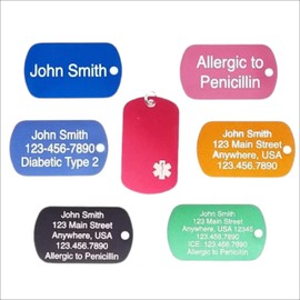 Custom Medical Alert Necklace for Men Women Children Engraved Medical ID Tag Emergency Medical Alert Necklace for Men & Women Medical Alert Jewelry, ALU-S