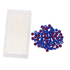 Cabilock 100Pcs Transparent Sample Vials with Screw Top Caps Storage Bottles for Laboratory Use Airtight Chromatography Bottles with Thermal Shock Resistance