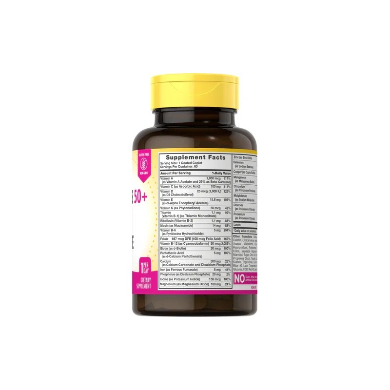 Multivitamínico 50+ Vitaminas Y Minerales Esenciales 60 Uds