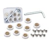 8-Piece Stainless Steel Shower Door Roller Replacement Set with Screws