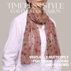 Basic Sense Butterfly chiffon Neck scarf, Peach Pink