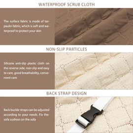 Dandelionsky Recliner Chair Cover, Waterproof Furniture Protector Slip, Nonslip Recliner Cover 1 Seater Chair Sofa Slipcover Armchair Furniture Protector Couch for Pets Kids(camel)