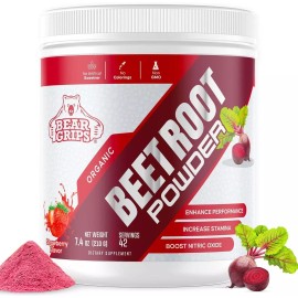 Bear Grips Organic Beet Root Powder - Nitric Oxide Supplement Super Food Beets Supplements,