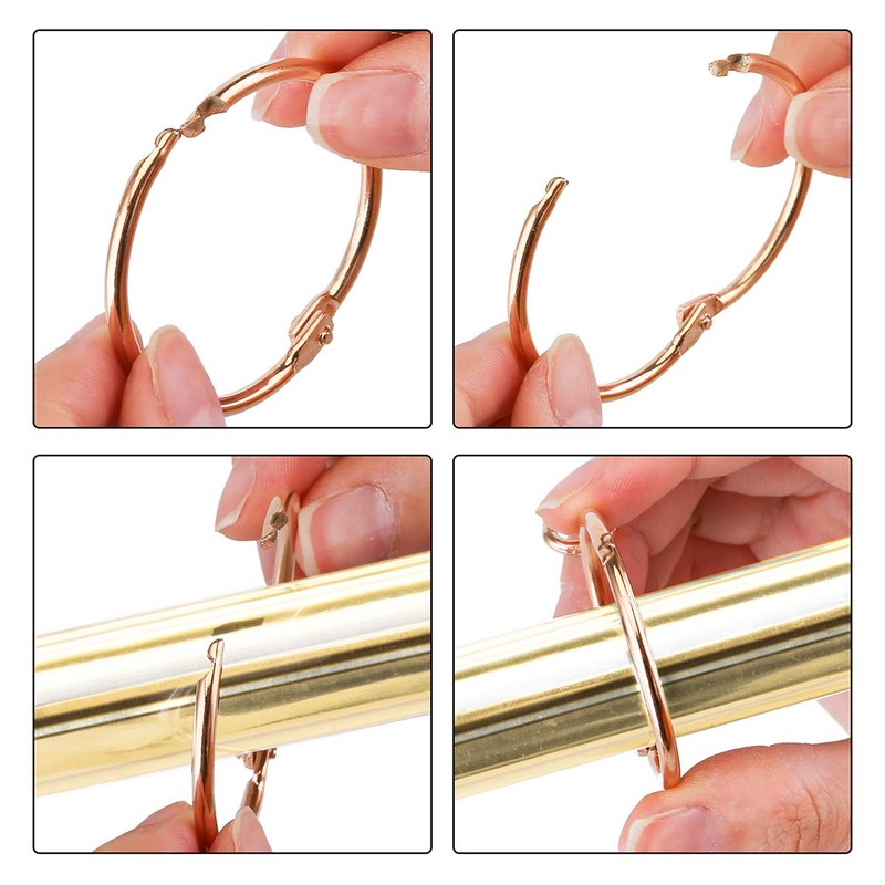 KaiYi 20pcs Shower Curtain Rings Sliding Ring Opening Design Curtain