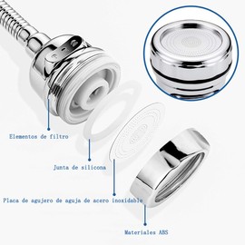 Extensor de Grifo Antisalpicaduras Giratorio 360? Fregadero 3 Modos