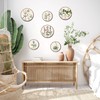 Boho Plant Wall Art Minimalist Green Botanical Round Hanging Sign