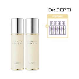 J&amp;KOSH Dr. Pepti Centella Toner EX 180ml x 2 + Master Essence Sachet x 4 / 제이앤코슈  닥터펩티 센텔라 토너 EX 180ml 2개+마스터에센스 샤쉐 4매
