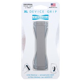 LOVEHANDLE Tablet/XL Grip for Most Tablets and Large Smartphones- Solid Silver