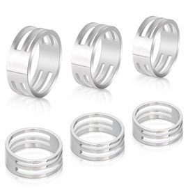 BENBO 6PCS Jump Ring Opening Tools Stainless Steel Opening Closing Rings Circle Jump Ring Opener Tool for DIY Jewelry Making, 3 Sizes