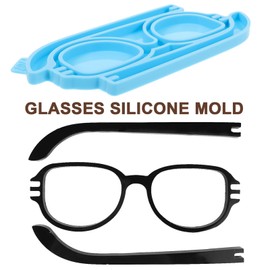 VILLCASE Glasses Resin Mold, Silicone Eyeglasses Mold Epoxy Casting Glasses Frame Making Mold for DIY Jewelry Sunglasses Display Organizer