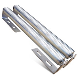 Galvanized Steel Roller with Bracket Set - Conveyor Rollers, Table Belt Kayak Woodworking Tool Applications, Durable and Reliable Construction - 1.5” Diameter 36" Length -by Ultimation 2-Pack