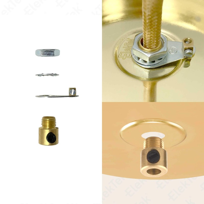 ElekTek Ceiling Rose with Strain Relief Diameter 108 mm Metal