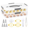 2-Layer Deviled Egg Containers with Lid for 36 Eggs