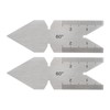 QUARKZMAN 2 Pieces Centre Gauge 60° Metric Thread Cutting Angle