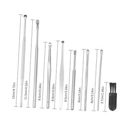 FOMIYES 1set Stainless Steel Ear Wax Removal Tools Case Ear Cleaning Spoons for Earwax Removal and Itching Relief and Easy to Clean