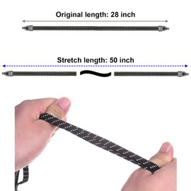 Cosmos 3 in 1 Bungee Cord Elastic Motorcycle Bike Luggage Fixed Strap Rope, 2 Pcs Straps with 1 Pc Marble Pattern Storage Bag