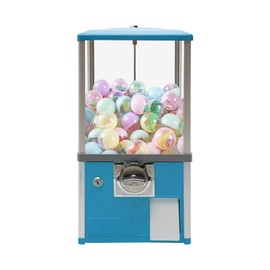 XUANIIIL Vending Machine, 25 Cents Coin Operated Bank, Automatic Capsule for Retail Stores Commercial Gumball Dispenser Prize for Toy Capsules Bouncy Balls Candy, Blue