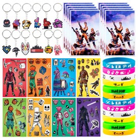 Party Bag Children's Birthday Party Favour Game Toy Snap Bracelet Badge Gift Bags Stickers Children's Day Gifts Goodie Bag Fillers for Girls Boys