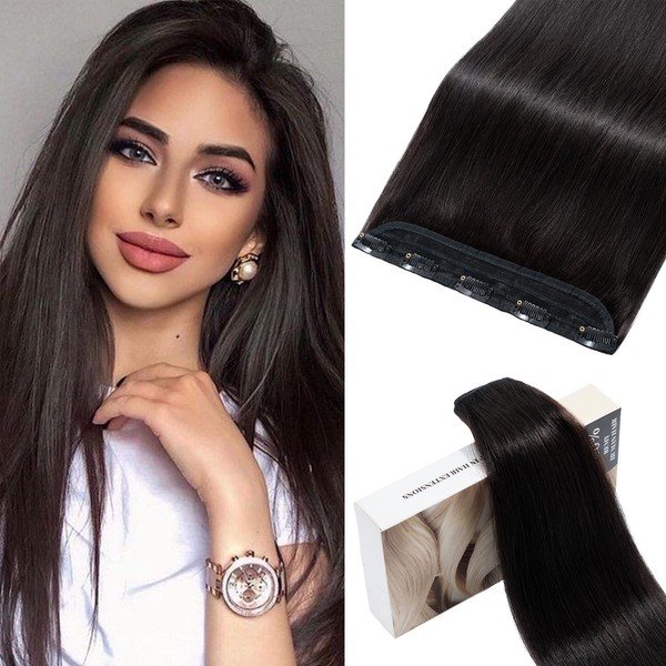 S-noilite Clip in Hair Extensions Real Human Hair One Piece
