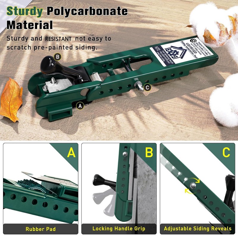 2pc Siding Installation Kit, Compatible with 5/16-Inch Fiber Cement Sidings,