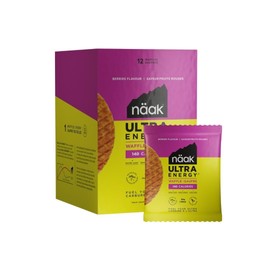 Näak Energy Waffles, Pack of 12 | Vegan, GMO Free, Palm Oil Free Sports Nutrition Stroopwafel (Berries)