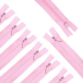 Renashed 45pcs 21.5 Inch Nylon Invisible Zippers for Tailor Sewer Sewing Craft Crafter's Special (Pink)