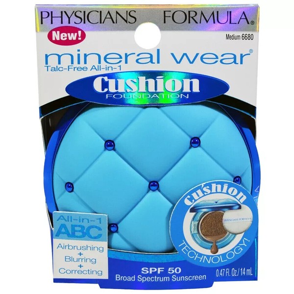 PHYSICIANS FORMULA Mineral Cushion Foundation 6680 MEDIUM /box minor wear