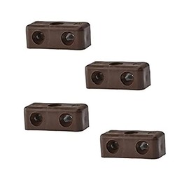 Merriway BH03651 (20 Pcs) Modesty Block Wood & Furniture Jointing Connector Brown - Pack of 20 Pieces