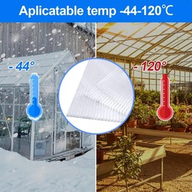 DGSL 6 Pcs Polycarbonate Greenhouse Panels, 4' x 2' x 0.16'' Twin-Wall Polycarbonate Panels, Polycarbonate Sheet for All Weather Outdoor Garden and Greenhouse Covering