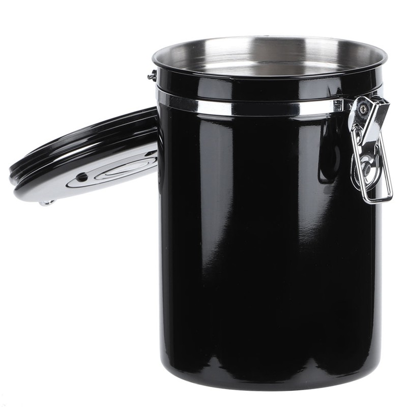 Stainless Steel Sealed Canister Coffee Bean Flour Sugar Container Holder
