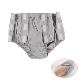 LAROTSUBA Incontinence Underwear,Reusable Washable Underwear,Adult Cloth Diaper,Tear Away Underwear,Magic Stick Post-Operative Underwear for Patients,Elders,Disabled(Grey,M)