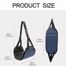 Foot Hammock for Flight,Travel Foot Rest for Airplanes for Long Haul Flight Essentials Airplane Essential (Navy Blue)