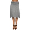 EXCHIC Women's Solid Stretch Ruched Waistband Flared Midi Yoga Skirt