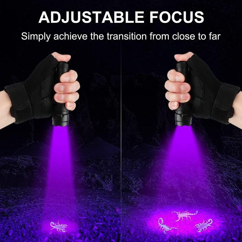 ULTRAFIRE Black Light UV Flashlight, Super Power UV 395-405 nm