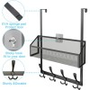 Kaiferty Over The Door Hooks Organizer, Coat Rack Storage 2-Tier,