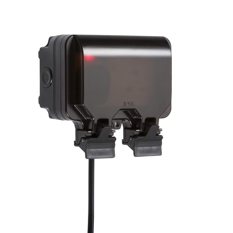 Smart WiFi Waterproof Outdoor Double Socket - Certified Works with