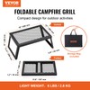 VEVOR Folding Campfire Grill, 18" Portable Camping Grates Over Fire