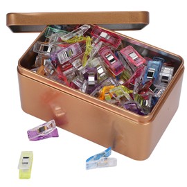 160Pcs Sewing Clips Colorful Plastic Hemming Fixing PatchWork Cloth Flat Head Knitting Clamp