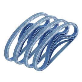 13mm X 457mm Sanding Belts, 4 Each of 40/60/80/120 Grits, Blue Belt Sander Tool for Woodworking, Metal Polishing, Zirconia Sanding Belts (16 Pack)
