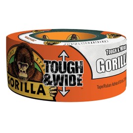 Gorilla Tough & Wide Duct Tape, 2.88" x 25 yd, White, (Pack of 1)