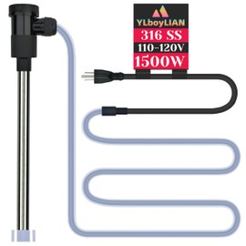 YLboyLIAN 1500W Immersion Water Heater for Pool & Hot Tub – Portable Electric Submersible Heater with Auto Shut-Off, and WiFi Timer for Bathtub, Above Ground Pool, Spa, Swimming pool, and Baptism pool