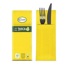Class c4032ta-131-pefc Airlaid Napkin Pocket Cutlery, Paper, Yellow, 40 x 32 x 0.8 cm, 20 units