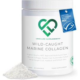 Marine Collagen Powder for Women 300g | Type I Hydrolysed from Wild-Caught Fish | Supports Skin Elasticity, Hydration, Hair & Nails | Anti-Ageing Beauty Supplement | 30 Servings | MSC Certified & Sustainably Sourced