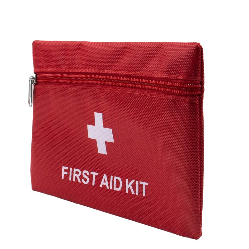 AUEAR, 5 Pack First Aid Kit Empty Pouch Bag Red